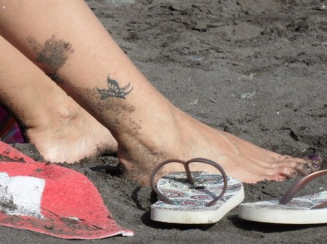 Tattoo ankel sommerfugl